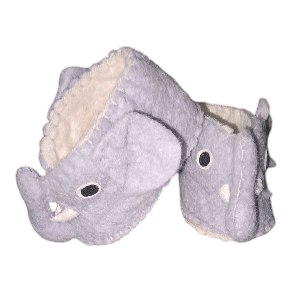100% Wool Zooties Elephant-Themed Kids Booties